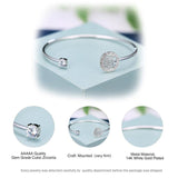 Cute AAA+ White Zircon Charming Tree Of Life Adjustable Rose Gold Silver Color Bracelet - The Jewellery Supermarket