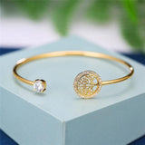 Cute AAA+ White Zircon Charming Tree Of Life Adjustable Rose Gold Silver Color Bracelet - The Jewellery Supermarket