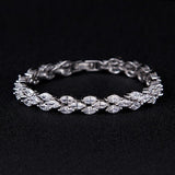 Dazzling High Quality Zircon White Yellow Gold Color Bracelet - Lowest Online Prices by Jewellery Supermarket - The Jewellery Supermarket