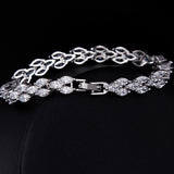 Dazzling High Quality Zircon White Yellow Gold Color Bracelet - Lowest Online Prices by Jewellery Supermarket - The Jewellery Supermarket