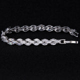 Dazzling High Quality Zircon White Yellow Gold Color Bracelet - Lowest Online Prices by Jewellery Supermarket - The Jewellery Supermarket