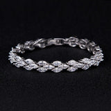 Dazzling High Quality Zircon White Yellow Gold Color Bracelet - Lowest Online Prices by Jewellery Supermarket