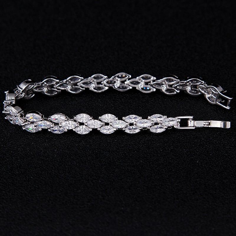 Dazzling High Quality Zircon White Yellow Gold Color Bracelet - Lowest Online Prices by Jewellery Supermarket - The Jewellery Supermarket