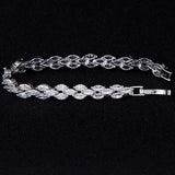 Dazzling High Quality Zircon White Yellow Gold Color Bracelet - Lowest Online Prices by Jewellery Supermarket - The Jewellery Supermarket