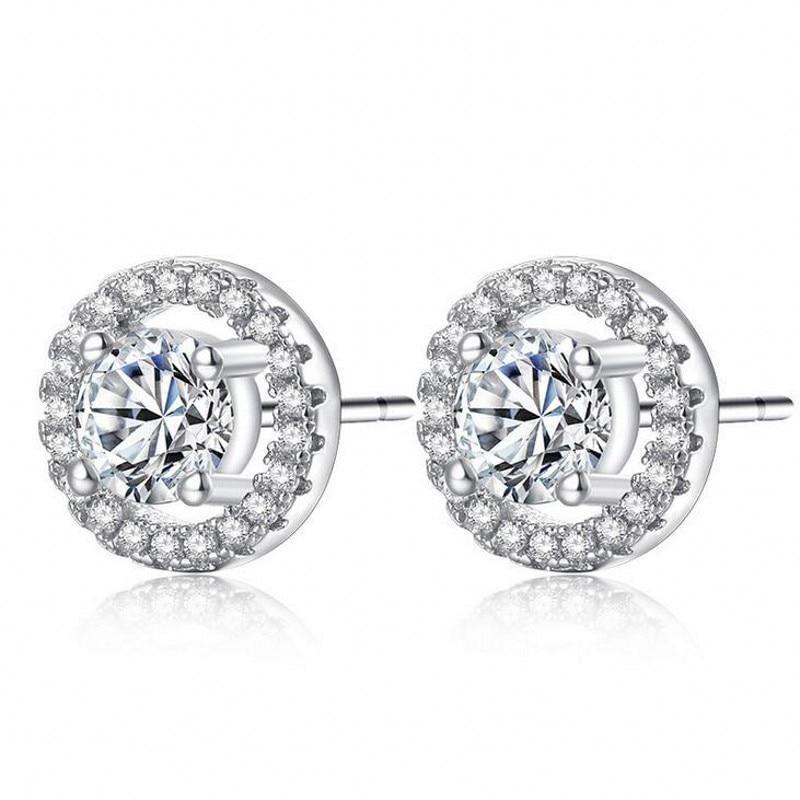 Dazzling Lab Diamond Jewelry Set Real 925 Sterling Silver Wedding Rings Earrings Necklace - Factory Direct Prices by Jewellery Supermarket - The Jewellery Supermarket