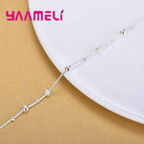 Delicate S925 Sterling Silver Cute Round Beads Bracelet Anklet - Best Online Prices by Jewellery Supermarket - The Jewellery Supermarket