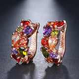 Delightful CZ Zircon 12 Colours Earrings - Best Online Prices by Jewellery Supermarket - The Jewellery Supermarket