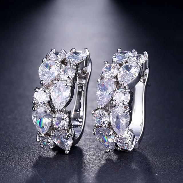 Delightful CZ Zircon 12 Colours Earrings - Best Online Prices by Jewellery Supermarket - The Jewellery Supermarket
