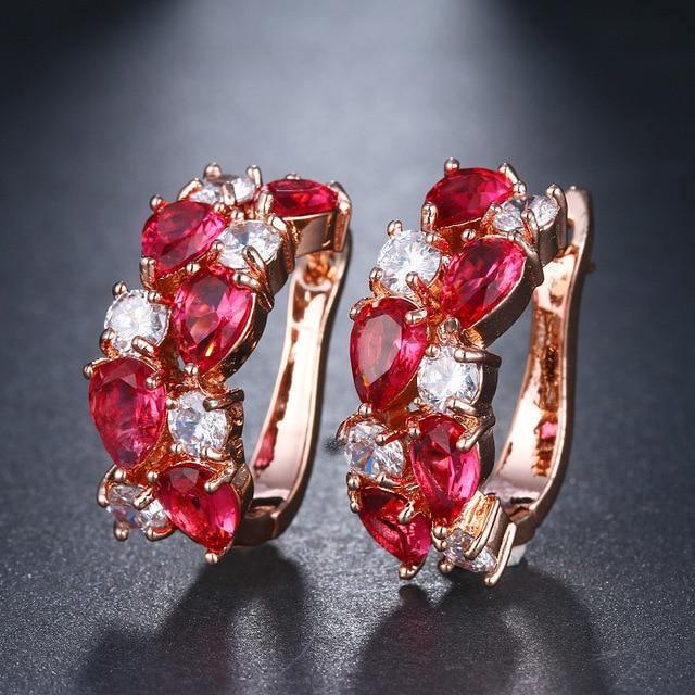 Delightful CZ Zircon 12 Colours Earrings - Best Online Prices by Jewellery Supermarket - The Jewellery Supermarket