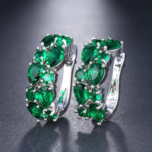 Delightful CZ Zircon 12 Colours Earrings - Best Online Prices by Jewellery Supermarket - The Jewellery Supermarket