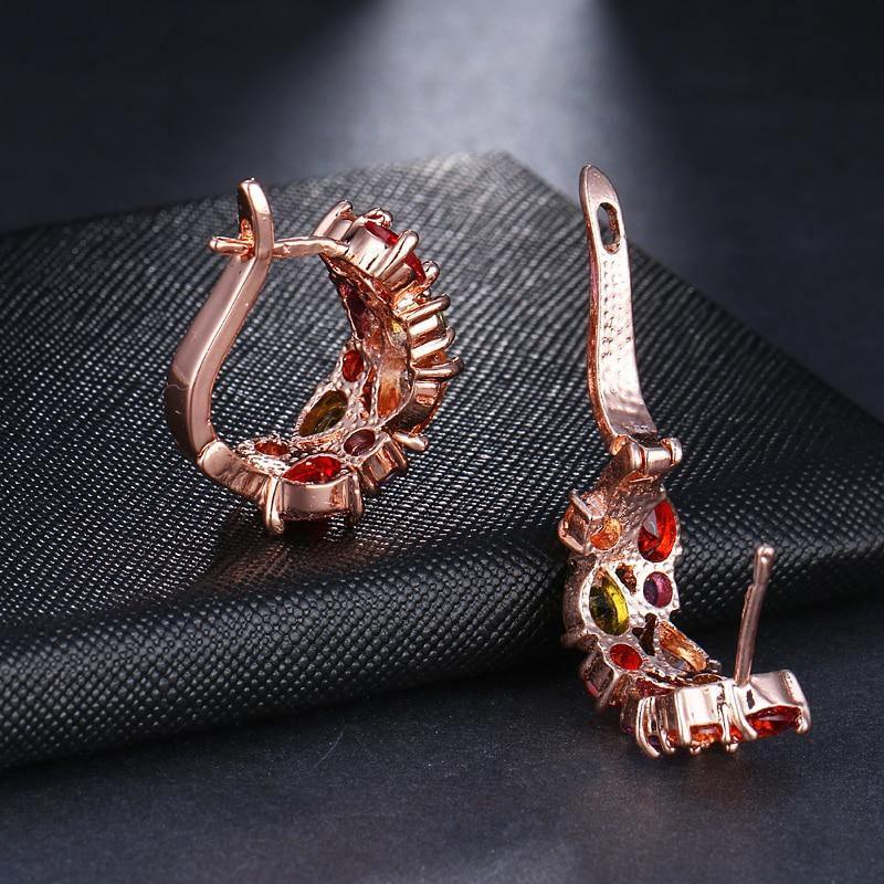 Delightful CZ Zircon 12 Colours Earrings - Best Online Prices by Jewellery Supermarket - The Jewellery Supermarket