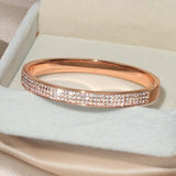 Elegant Classic Crystal Cuff Gold Color Bangles Bracelets For Women - The Jewellery Supermarket