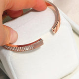Elegant Classic Crystal Cuff Gold Color Bangles Bracelets For Women - The Jewellery Supermarket