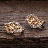 Ethnic Rose Gold Hollow Flower AAA+ Cubic Zirconia Diamonds Jewellery Set - The Jewellery Supermarket