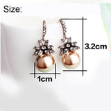 Exquisite Charming Fashion Imitation Pearl Earrings Inlaid Rhinestones - The Jewellery Supermarket