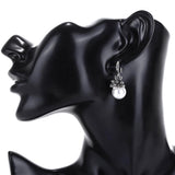 Exquisite Charming Fashion Imitation Pearl Earrings Inlaid Rhinestones - The Jewellery Supermarket