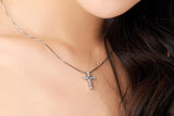 Exquisite Silver Colour AAA Cubic Zirconia Diamonds Cross Pendant - The Jewellery Supermarket