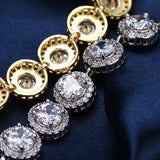 Fashion Charm Round High Quality AAA+ Cubic Zirconia Diamonds Classic Chain Adjustable Bracelet - The Jewellery Supermarket