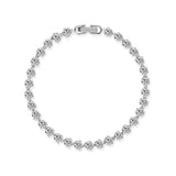 Fashion Silver AAA+ Cubic Zirconia Diamonds Circle Round Tennis Bracelet Bangle - The Jewellery Supermarket