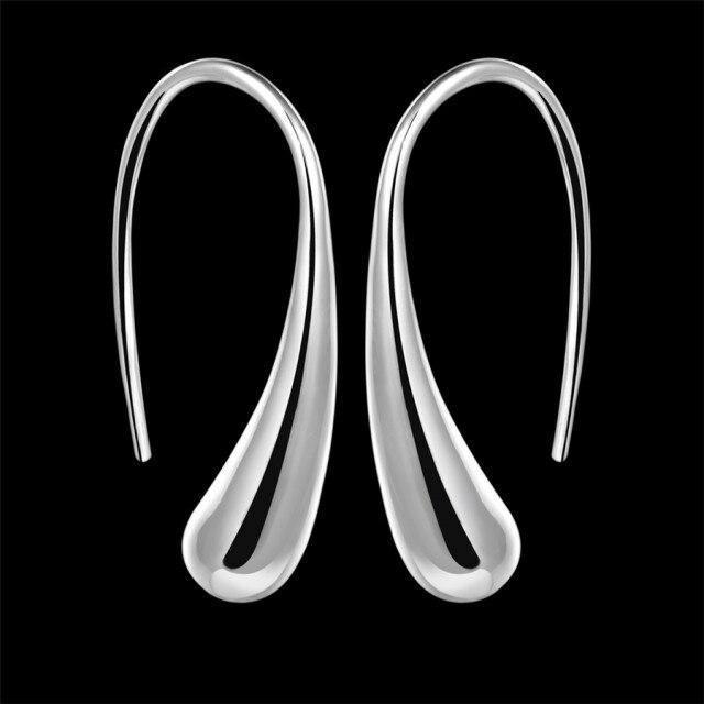 Fashion Silver Colour Water Drop/Teardrop/Raindrop Dangle Earrings - The Jewellery Supermarket