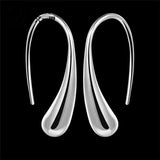 Fashion Silver Colour Water Drop/Teardrop/Raindrop Dangle Earrings - The Jewellery Supermarket