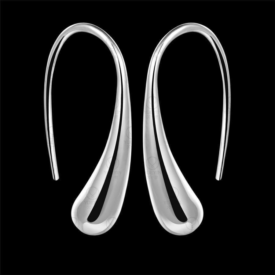 Fashion Silver Colour Water Drop/Teardrop/Raindrop Dangle Earrings - The Jewellery Supermarket
