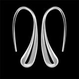 Fashion Silver Colour Water Drop/Teardrop/Raindrop Dangle Earrings - The Jewellery Supermarket