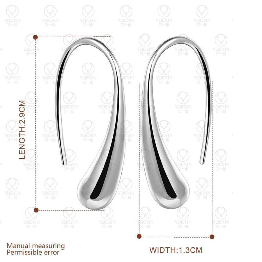 Fashion Silver Colour Water Drop/Teardrop/Raindrop Dangle Earrings - The Jewellery Supermarket
