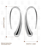 Fashion Silver Colour Water Drop/Teardrop/Raindrop Dangle Earrings - The Jewellery Supermarket