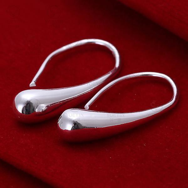 Fashion Silver Colour Water Drop/Teardrop/Raindrop Dangle Earrings - The Jewellery Supermarket