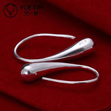 Fashion Silver Colour Water Drop/Teardrop/Raindrop Dangle Earrings - The Jewellery Supermarket