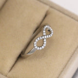 Fashion Simple Lucky Upside-Down Letter Eight Shaped Trendy Infinity Ring - The Jewellery Supermarket