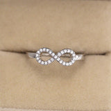 Fashion Simple Lucky Upside-Down Letter Eight Shaped Trendy Infinity Ring - The Jewellery Supermarket