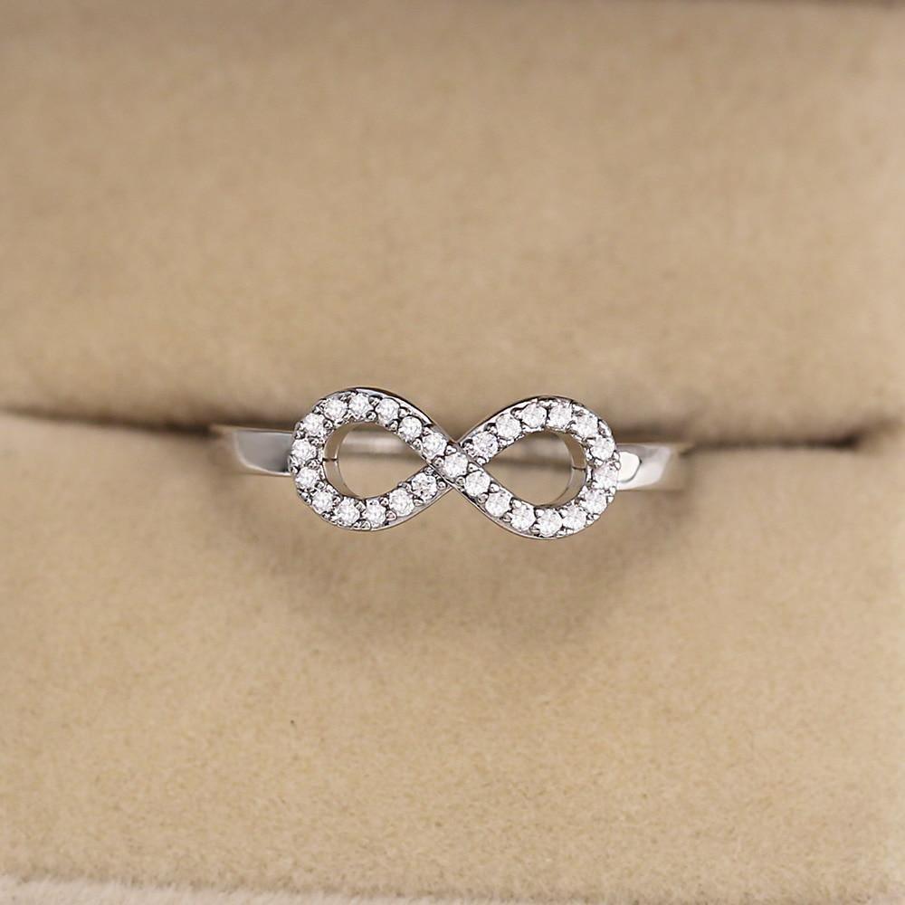 Fashion Simple Lucky Upside-Down Letter Eight Shaped Trendy Infinity Ring - The Jewellery Supermarket
