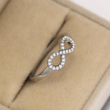 Fashion Simple Lucky Upside-Down Letter Eight Shaped Trendy Infinity Ring - The Jewellery Supermarket