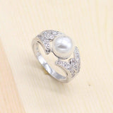 For your Special Occasions - White Freshwater Pearl Silver Color Jewelry Set - The Jewellery Supermarket