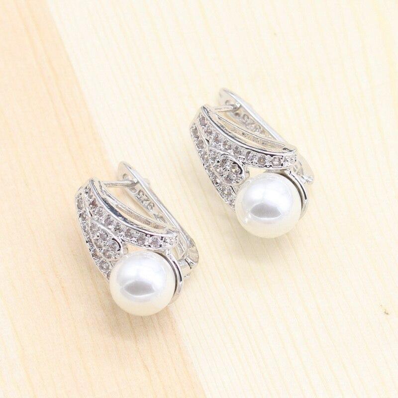 For your Special Occasions - White Freshwater Pearl Silver Color Jewelry Set - The Jewellery Supermarket