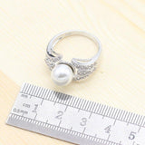 For your Special Occasions - White Freshwater Pearl Silver Color Jewelry Set - The Jewellery Supermarket