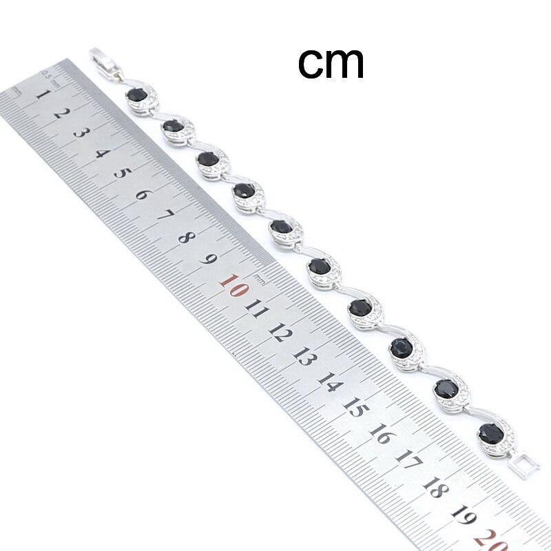 Geometric Black Pearl AAA+ Zircon Silver Color Jewelry Set - The Jewellery Supermarket