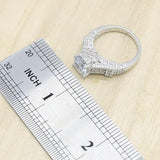 Geometric White Zircon Silver Color Jewelry Set for Women - The Jewellery Supermarket