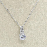 Geometric White Zircon Silver Color Jewelry Set for Women - The Jewellery Supermarket