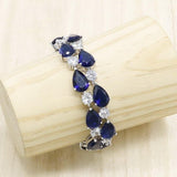 Gift for Special Occasions - Royal Blue Silver Color Jewellery Set - The Jewellery Supermarket