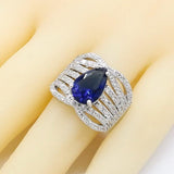 Gift for Special Occasions - Royal Blue Silver Color Jewellery Set - The Jewellery Supermarket