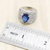 Gift for Special Occasions - Royal Blue Silver Color Jewellery Set - The Jewellery Supermarket