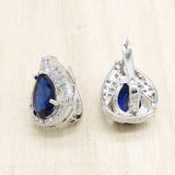 Gift for Special Occasions - Royal Blue Silver Color Jewellery Set - The Jewellery Supermarket