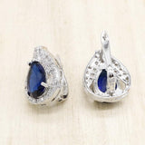 Gift for Special Occasions - Royal Blue Silver Color Jewellery Set - The Jewellery Supermarket
