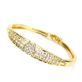 Gold Color Cuff Ethnic Rhinestone Thin Ethnic Style Bangles Bracelets - The Jewellery Supermarket