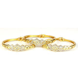 Gold Color Hollow Crystal Cuff Rhinestone Bangles Bracelet for Women - The Jewellery Supermarket