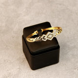 Gold Color Hollow Crystal Cuff Rhinestone Bangles Bracelet for Women - The Jewellery Supermarket