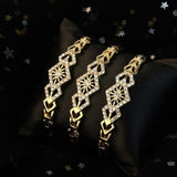 Gold Color Hollow Crystal Cuff Rhinestone Bangles Bracelet for Women - The Jewellery Supermarket